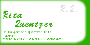 rita quentzer business card